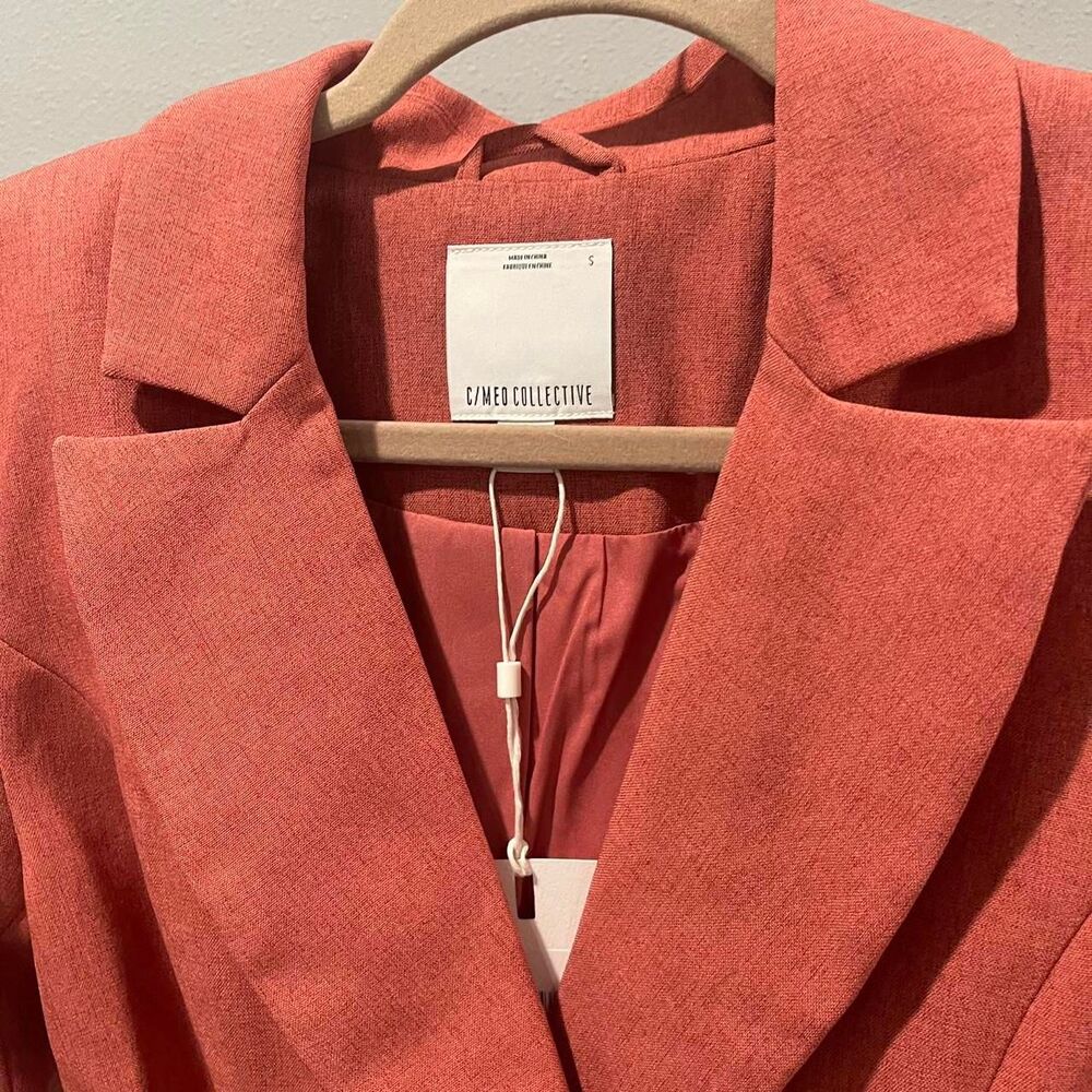 C/meo Collective Women's Pink and Orange Blazer Jacket - Picture 3 of 3